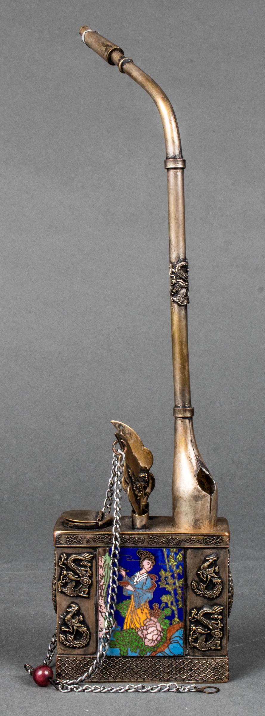 Chinese Water Pipe with Dragons & Figures (1 of 13)