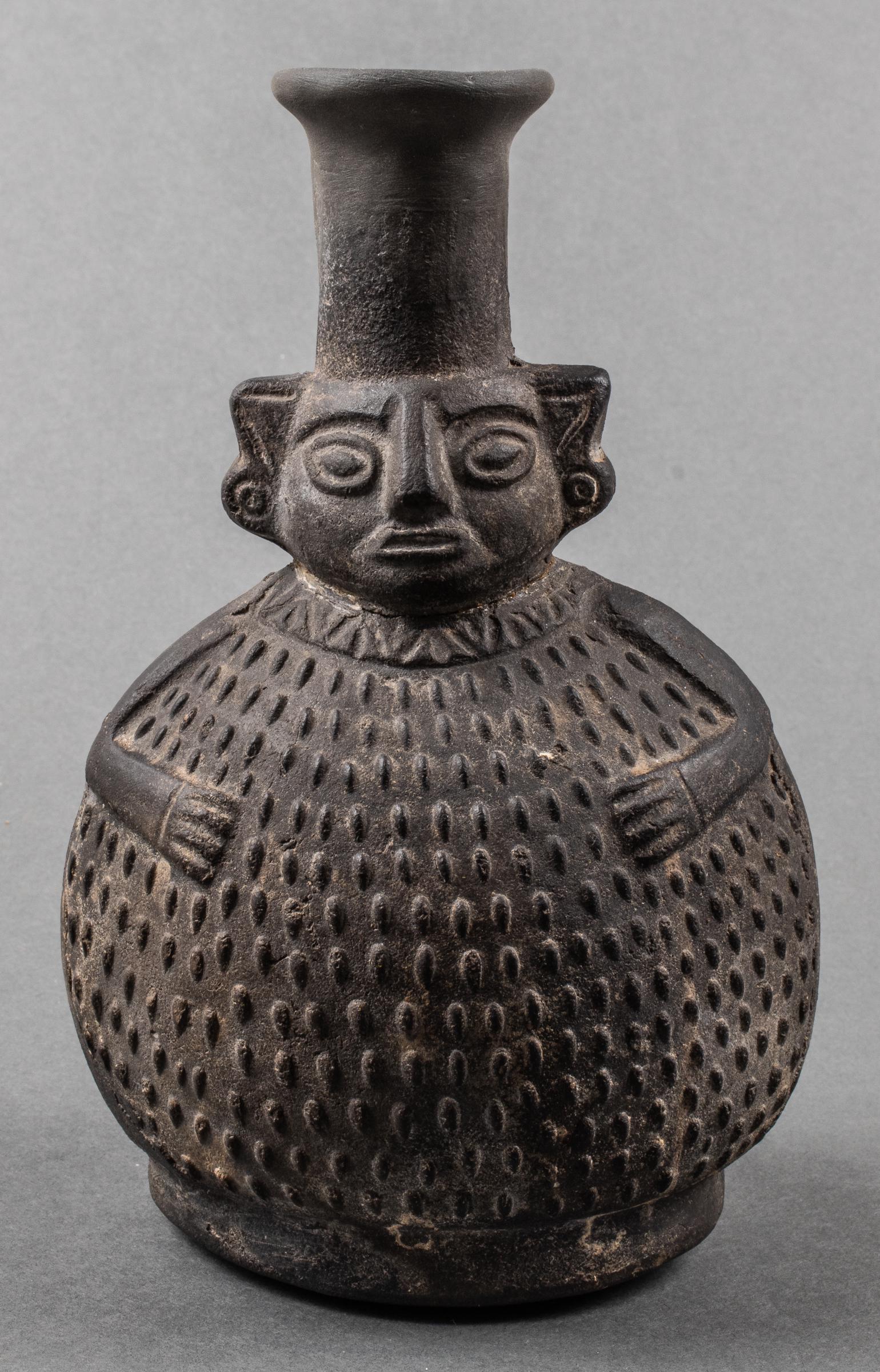Pre-Columbian Chimu Figural Blackware Vessel, Peru (1 of 7)
