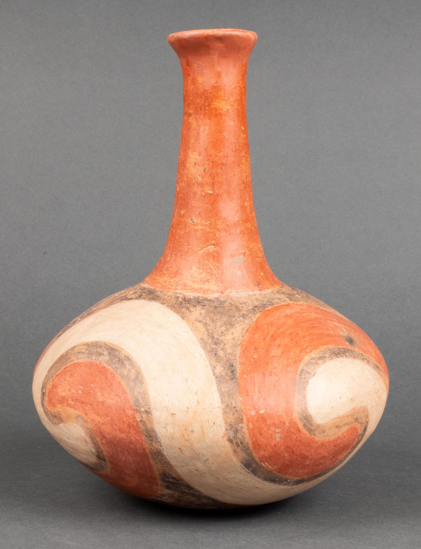 Quapaw Polychrome Painted Pottery Water Bottle (1 of 7)