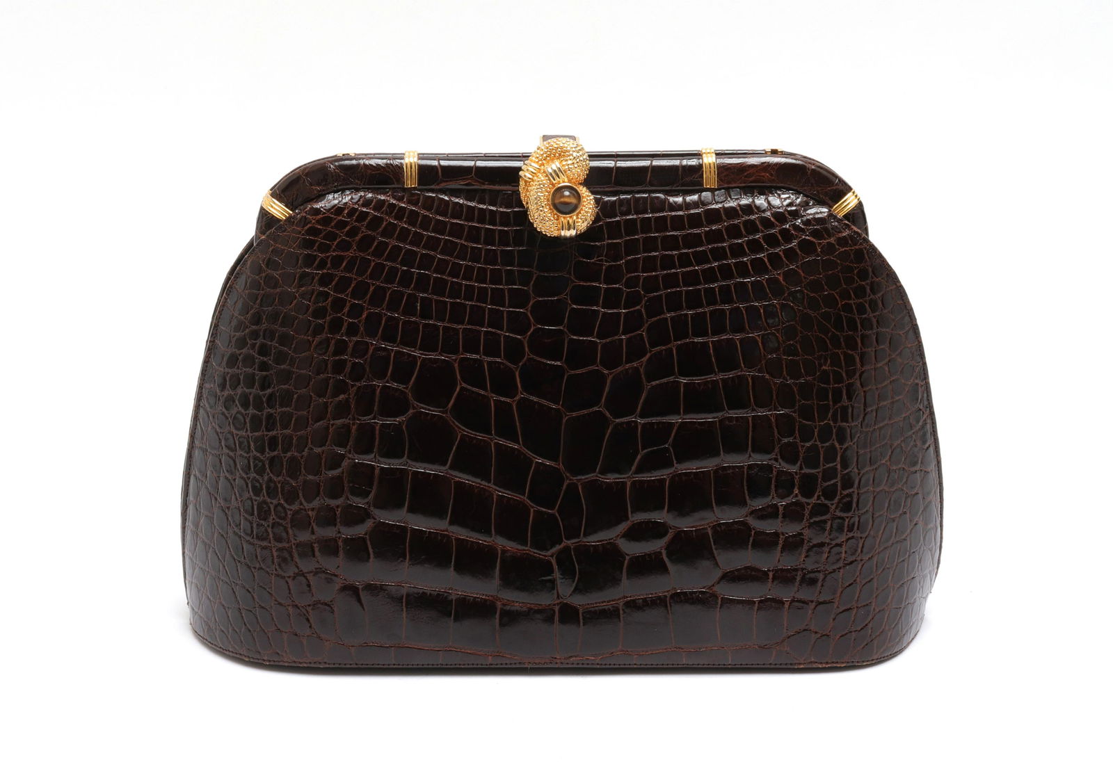 Judith Leiber Structured Alligator Handbag (1 of 6)