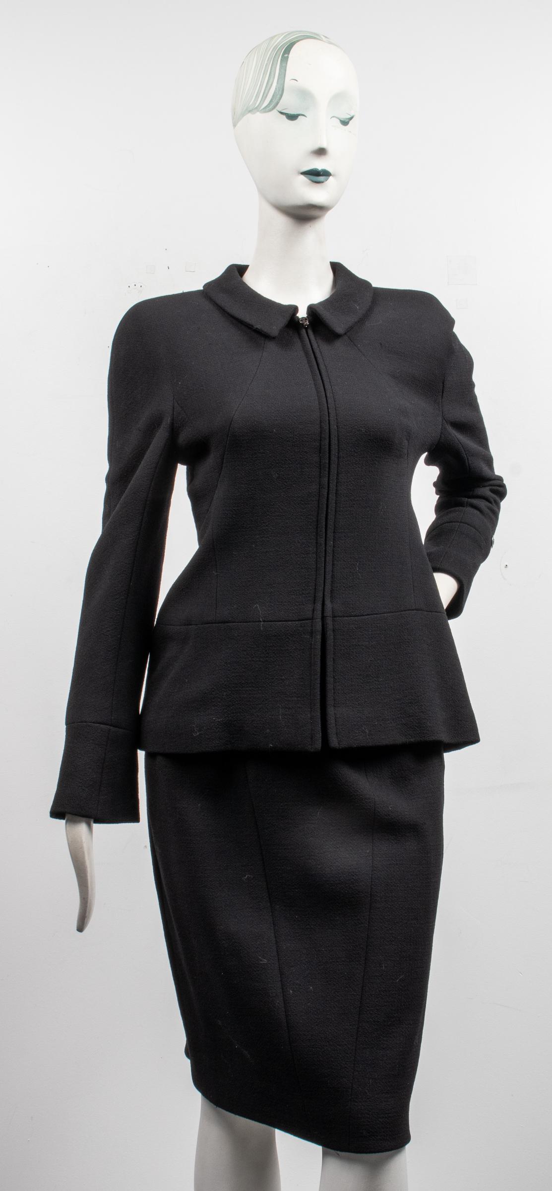 Chanel Black Wool Skirt Suit (1 of 7)