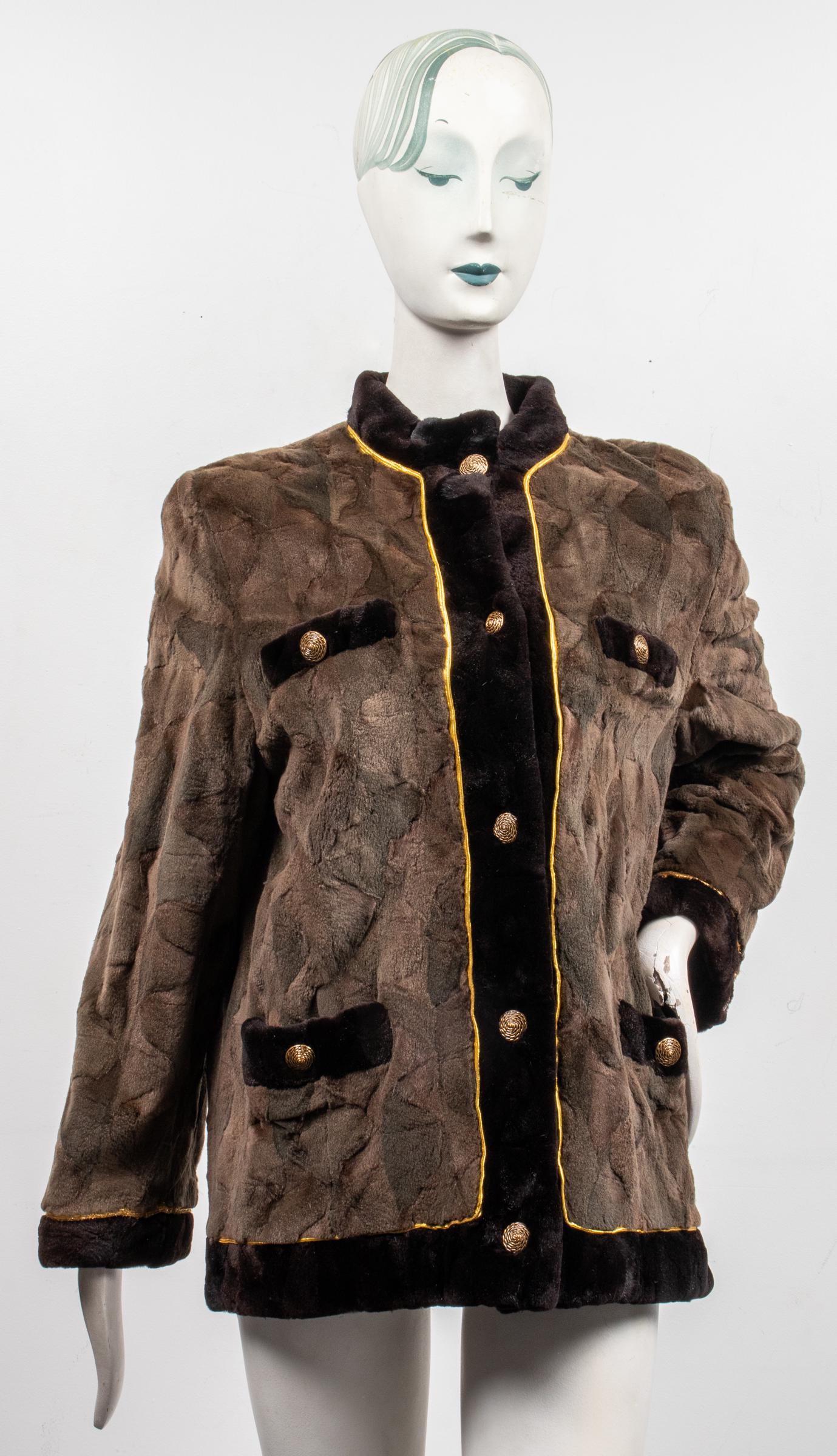 Bob Mackie Sheared Beaver Fur Coat / Jacket (1 of 7)