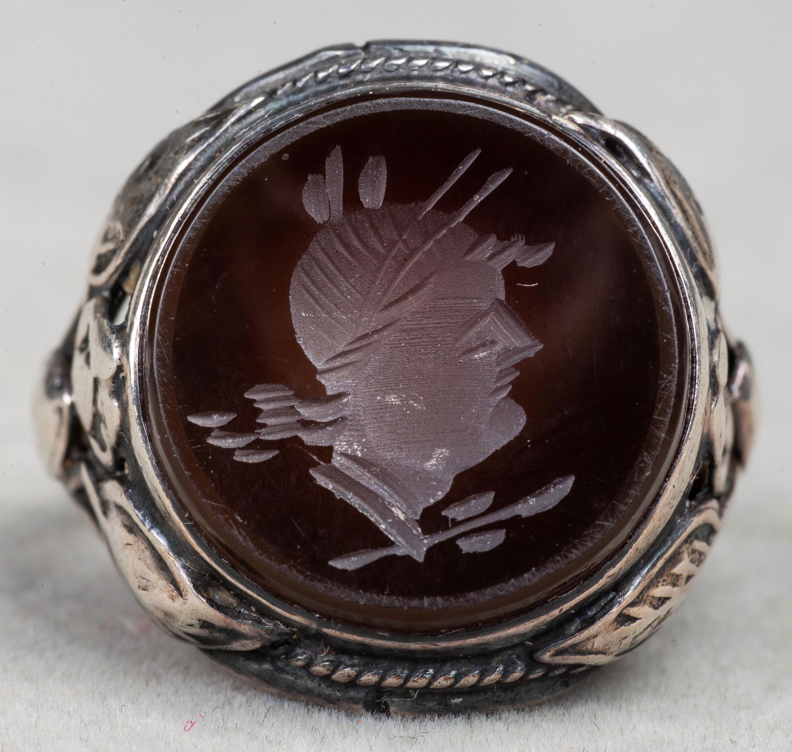 Vintage Silver Intaglio Carnelian Ring (1 of 4)