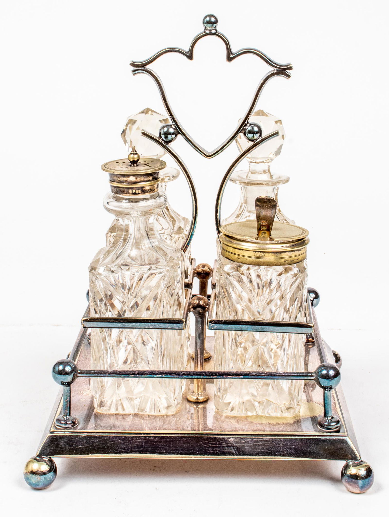 J C & Co. Silverplate Cruet Set (1 of 4)