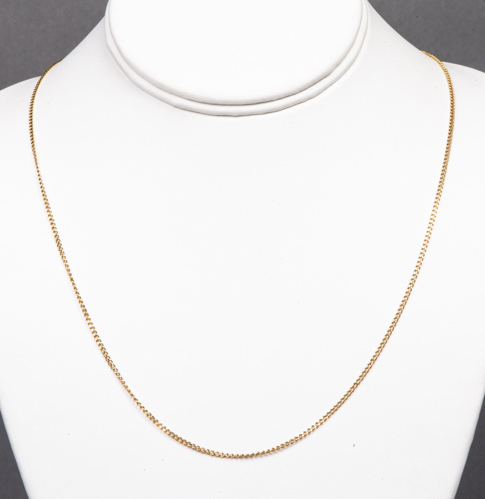 Vintage 18K Yellow Gold Curb Link Chain Necklace (1 of 4)