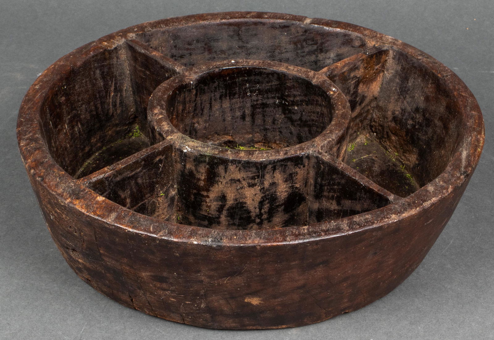 Wooden 5-Compartment Deep Dish Serving Bowl (1 of 3)