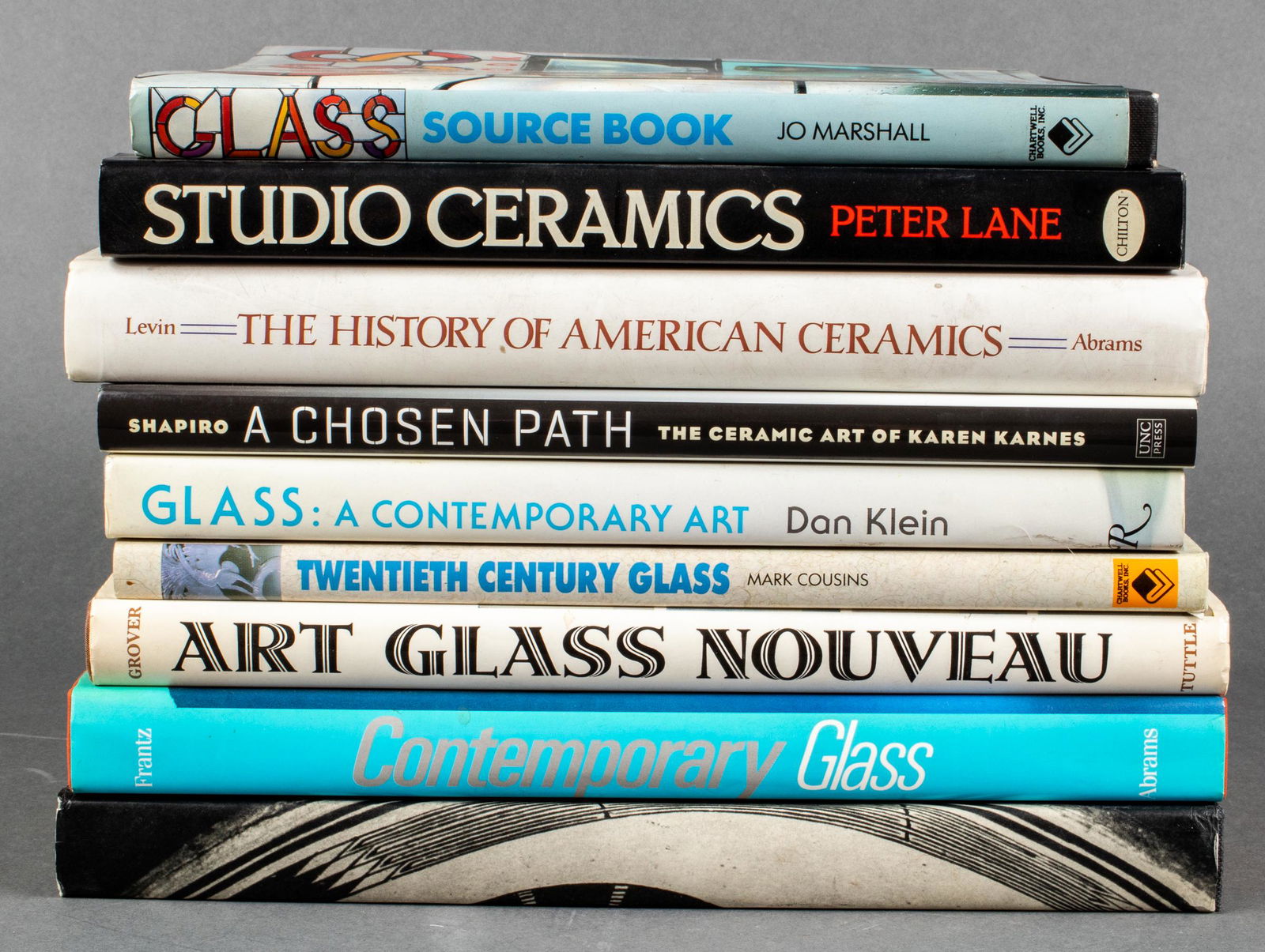 Group Of Books On Ceramics And Glass: Approximately 8 volumes.