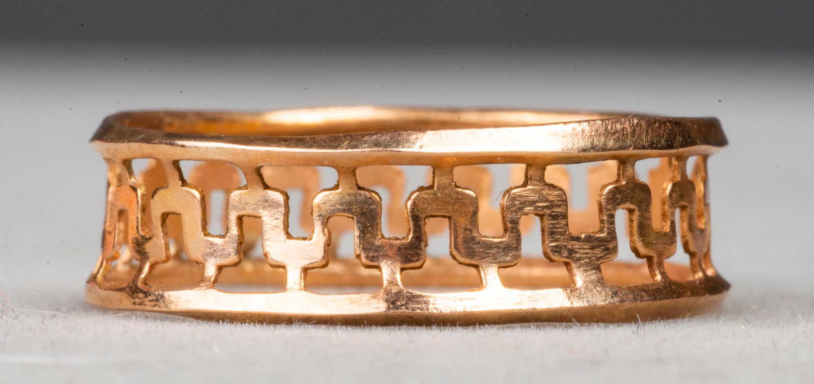 Art Deco 14K Rose Gold Filigree Band Ring (1 of 4)