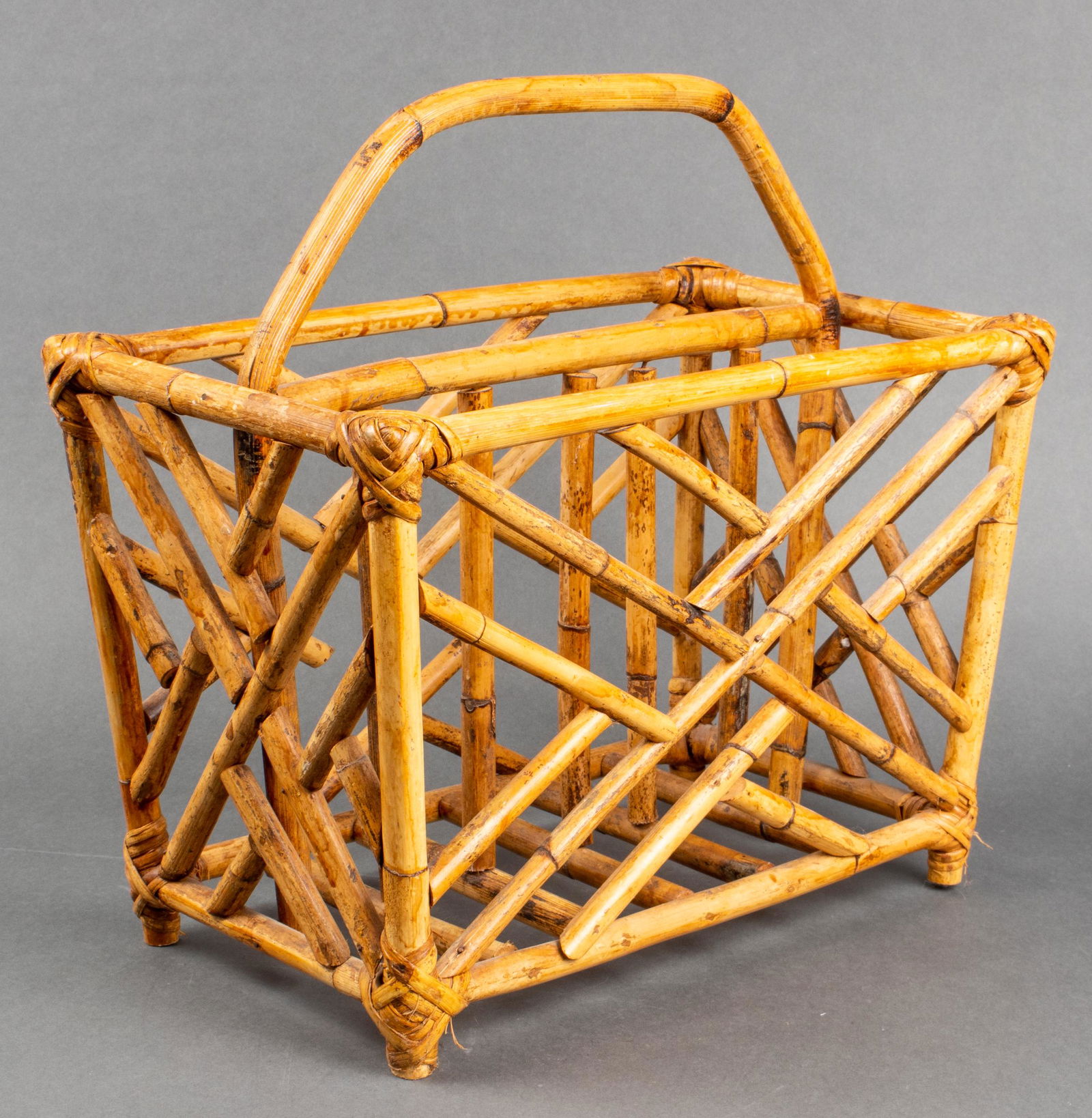 Rattan Magazine Rack, 1940s (1 of 5)