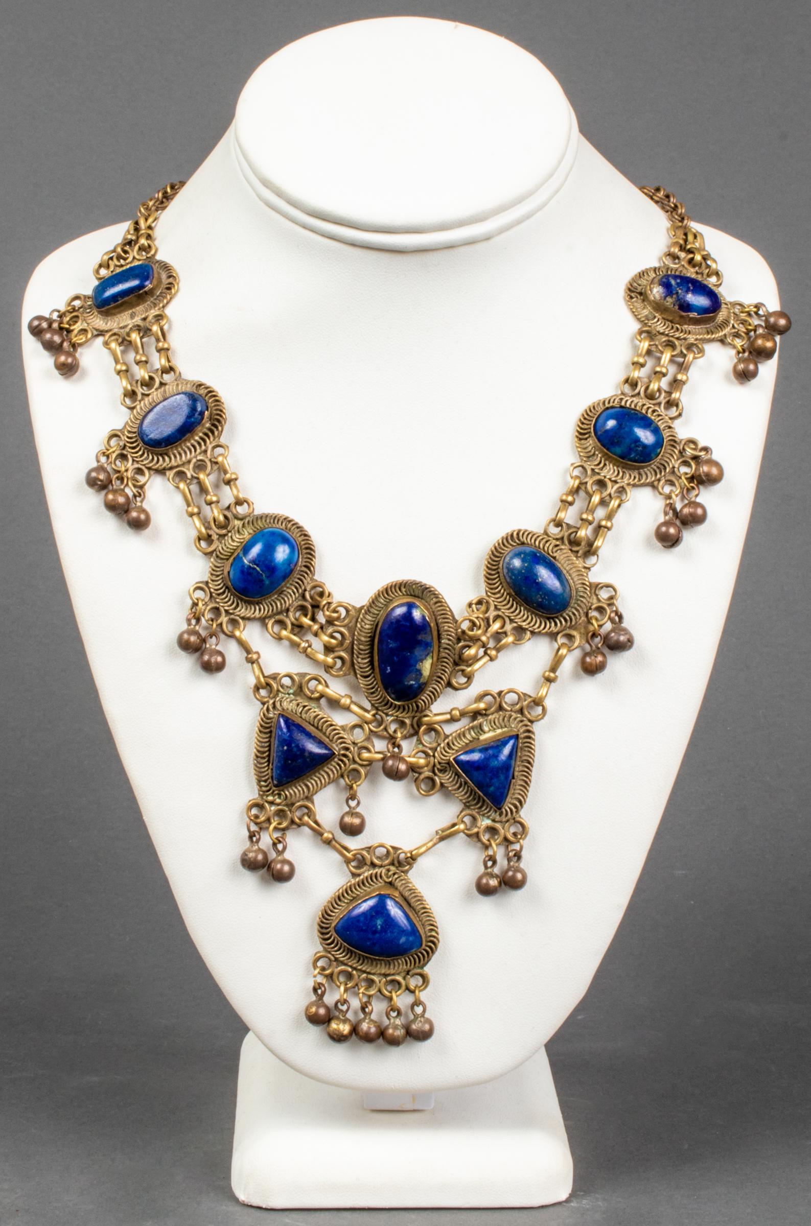 Southeast Asian Mixed Metal Lapis Lazuli Necklace (1 of 5)