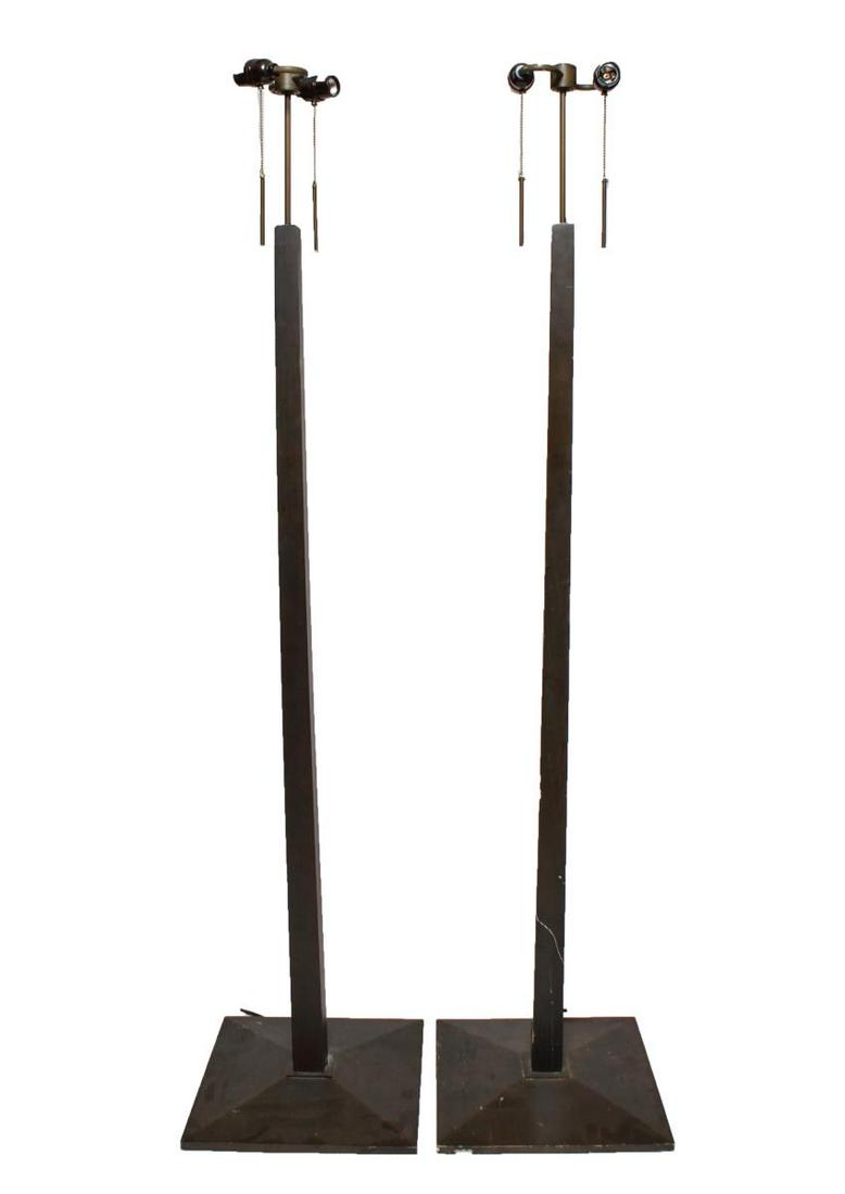 Mid-Century Modern Wood Floor Lamps, Pair (1 of 10)