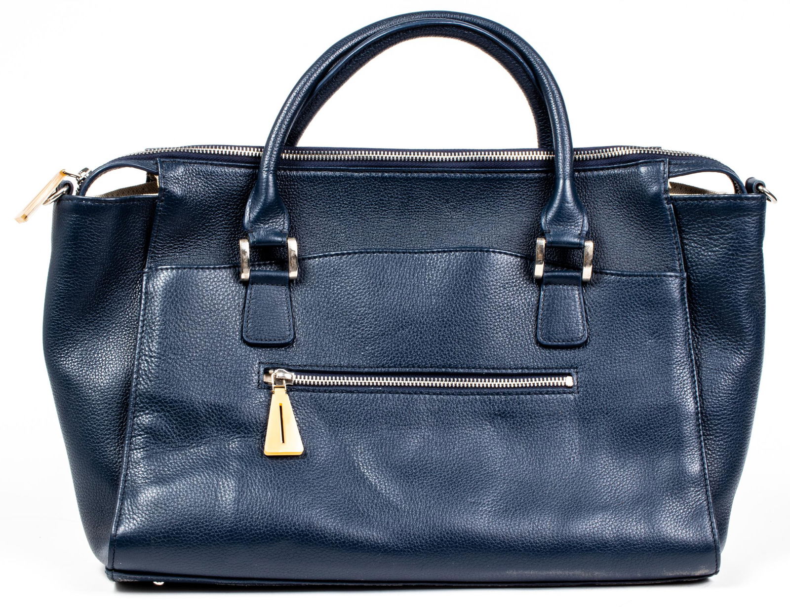 Nina Griscom for Gigi Large Blue Leather Handbag (1 of 6)