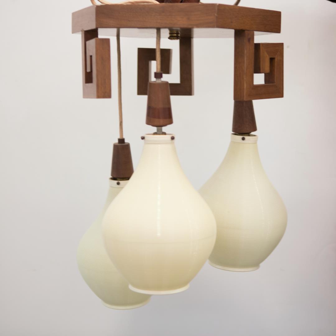 Mid-Century Modern Lantern Chandelier, Chinoiserie (1 of 6)