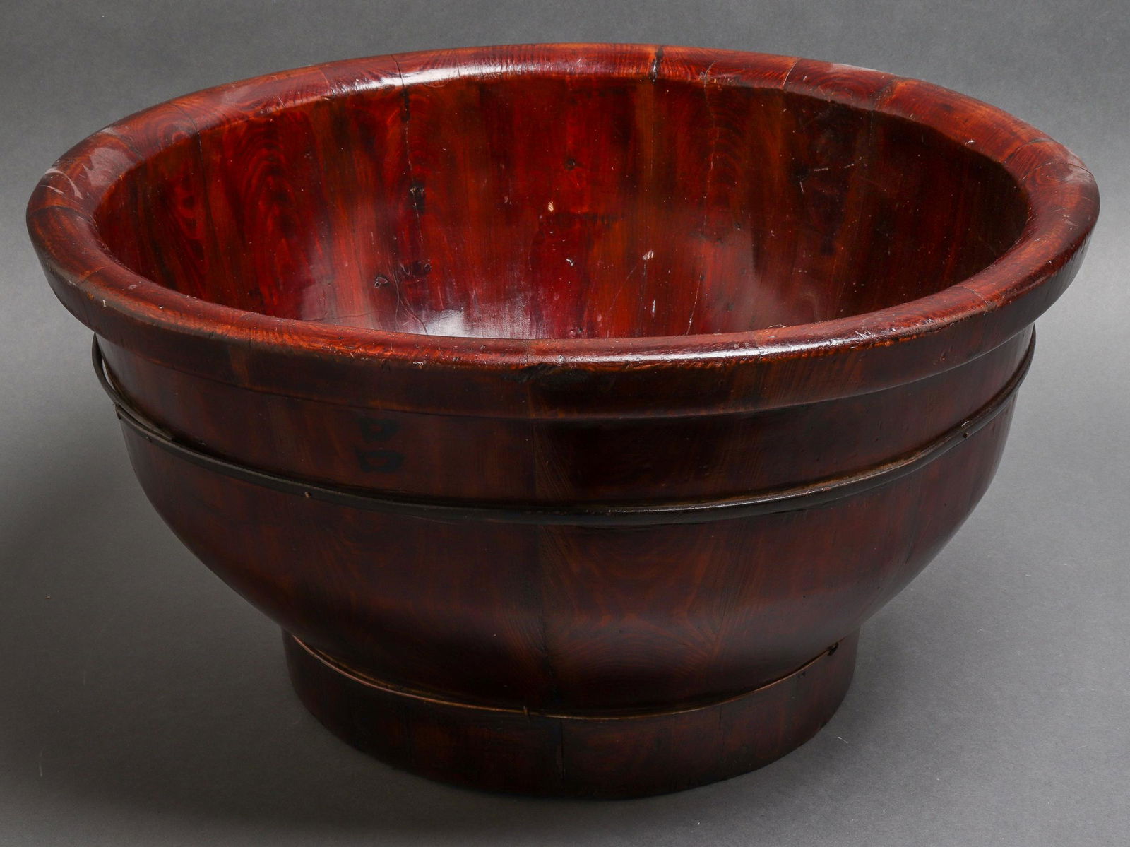 Wooden Barrel Form Jardiniere / Planter (1 of 5)