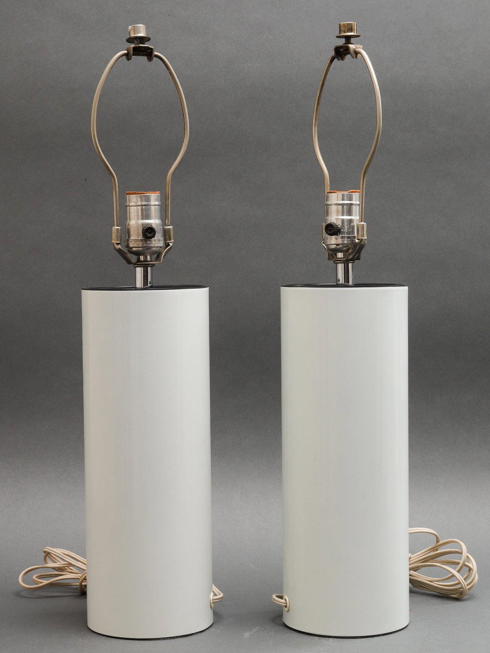 Modern Enameled Column Table Lamps, Pair (1 of 4)