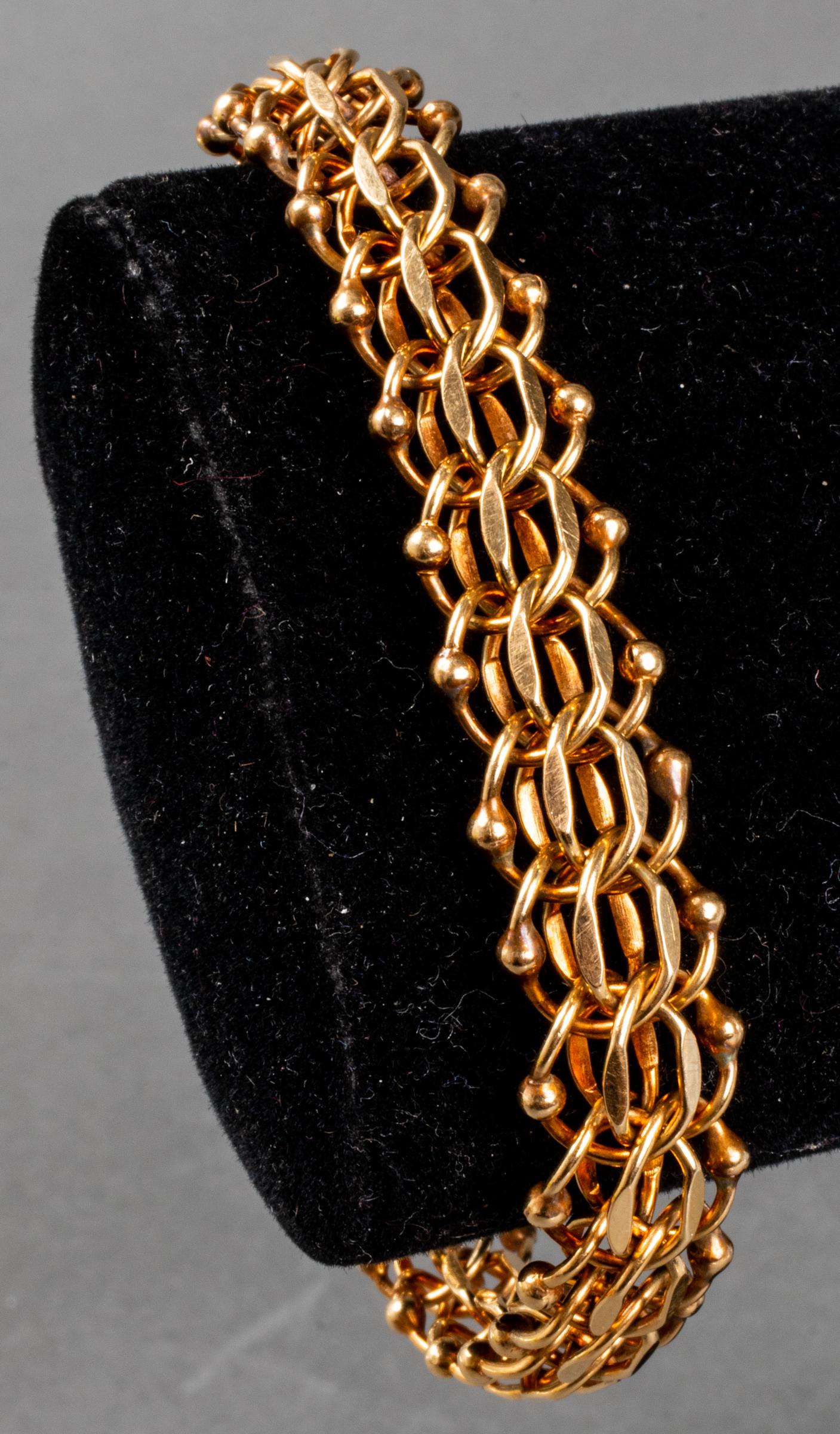 Vintage 14K Yellow Gold Charm Link Bracelet (1 of 5)