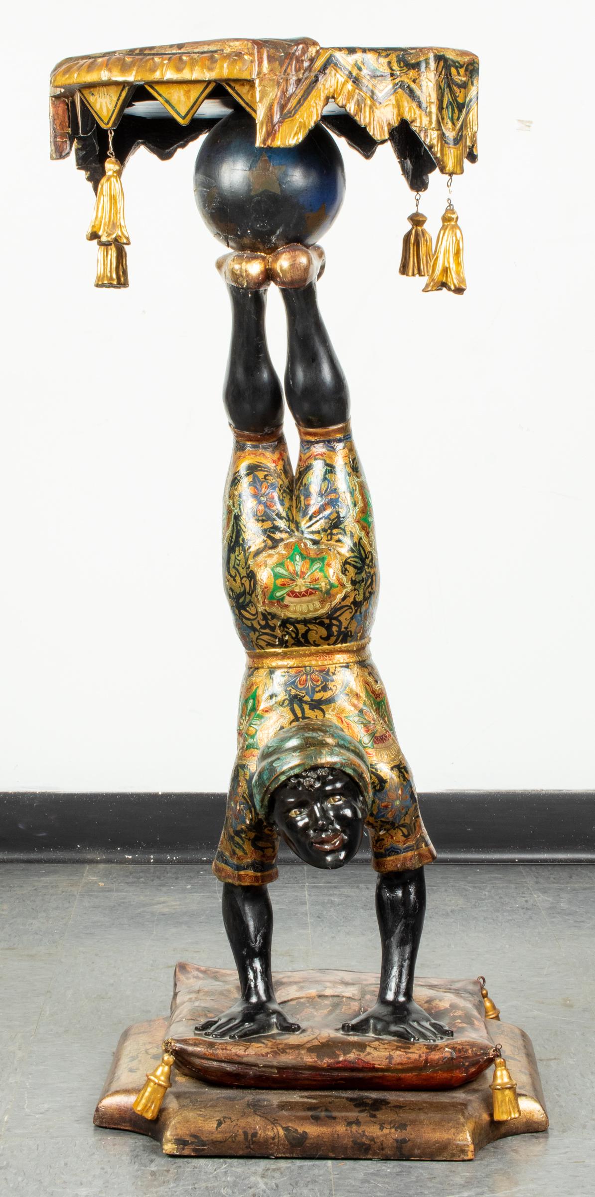 Venetian Rococo Style Blackamoor Pedestal (1 of 17)