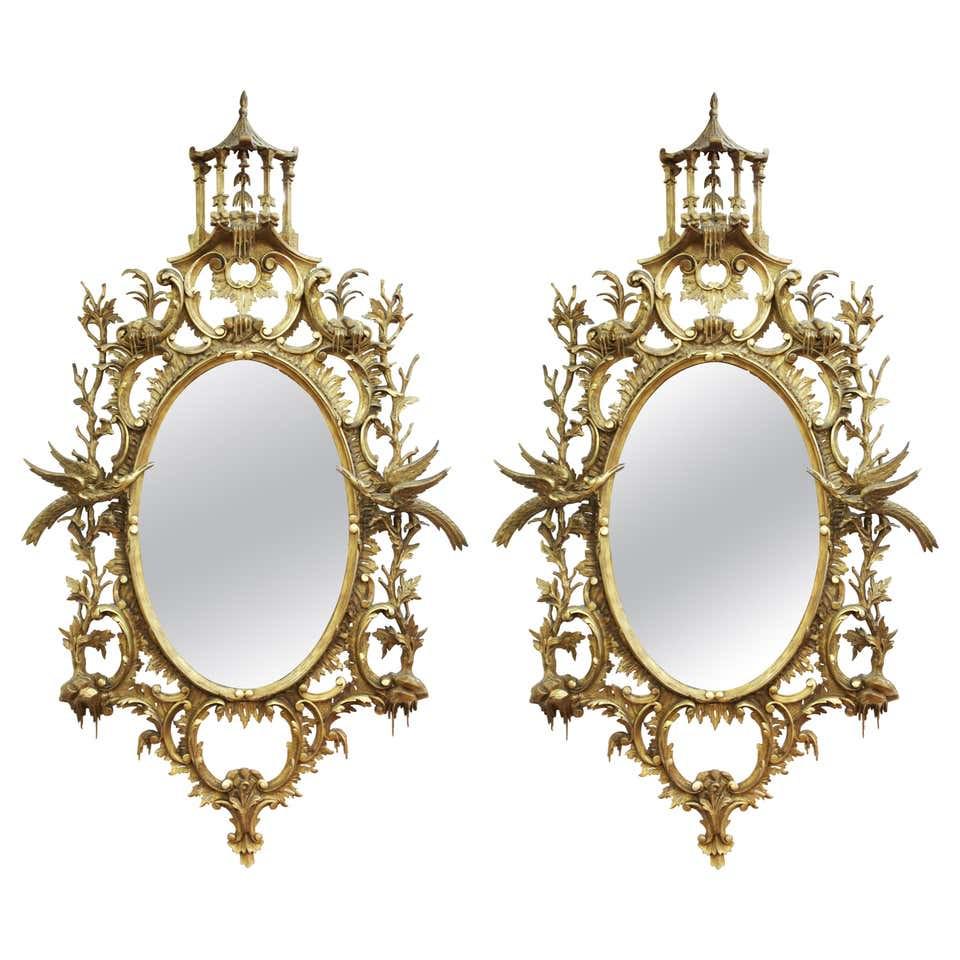 George III Style Chinoiserie Giltwood Mirrors (1 of 12)