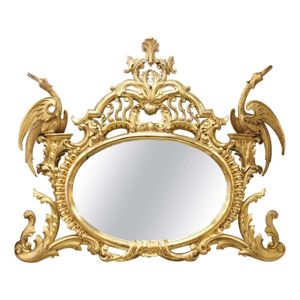 English Georgian Chinoiserie Giltwood Mirror (1 of 14)
