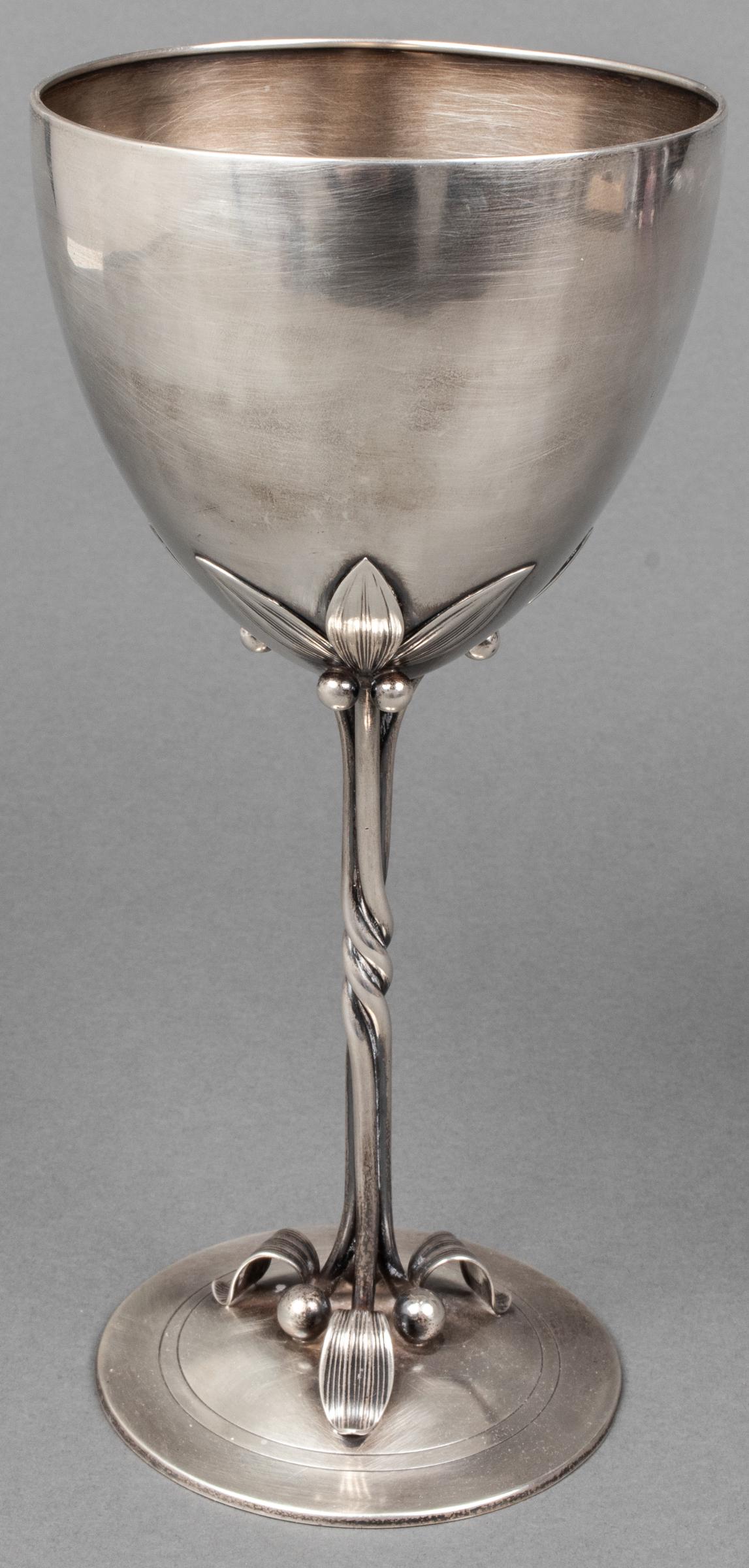 Towle Stylized Floral Motif Sterling Silver Goblet (1 of 11)