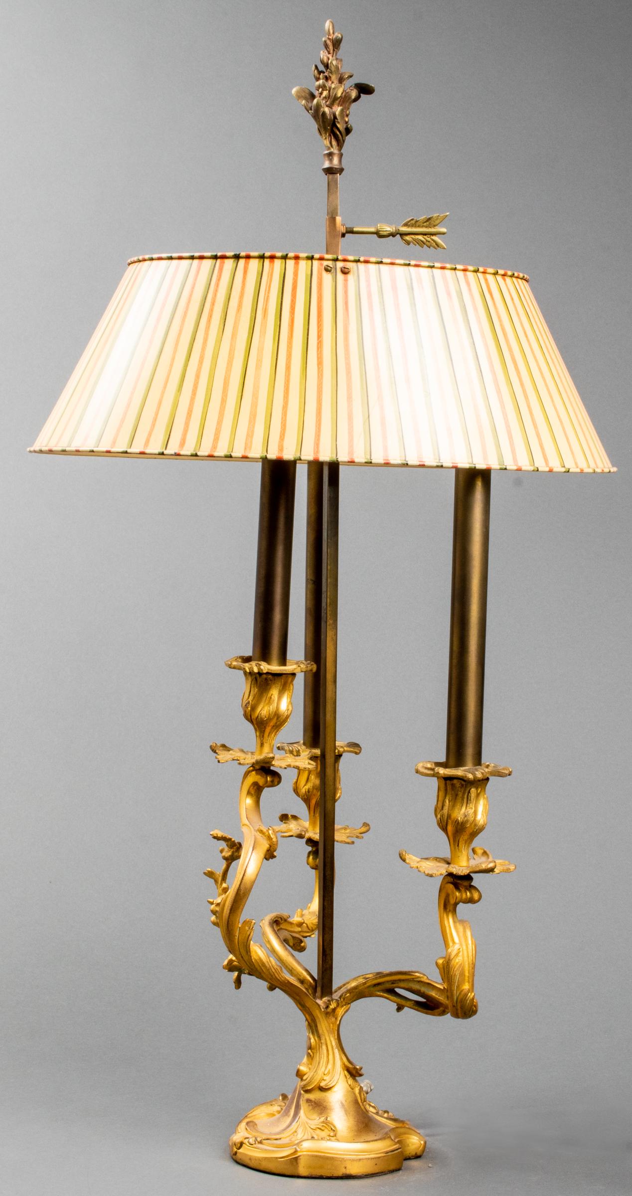 Louis XV Style Rococo Striped Bouillotte Lamp (1 of 11)