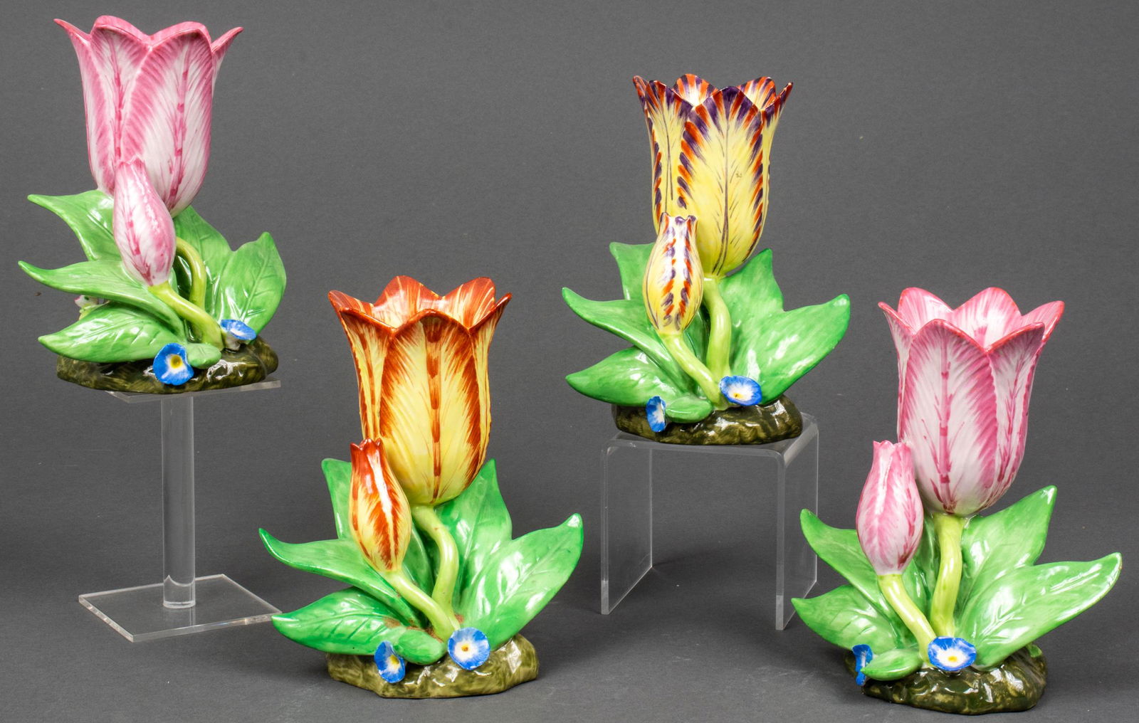 Mottahedeh Pottery Tulip Vases / Candle Holders, 4 (1 of 12)