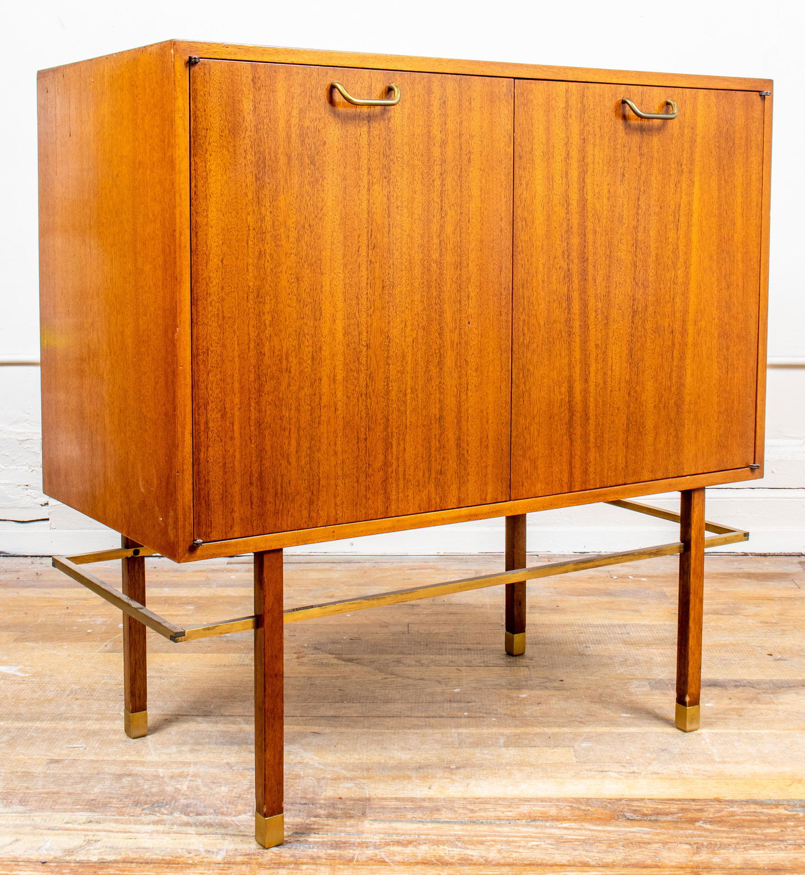 Harvey Probber Cabinet On Stand W Brass Frame (1 of 9)