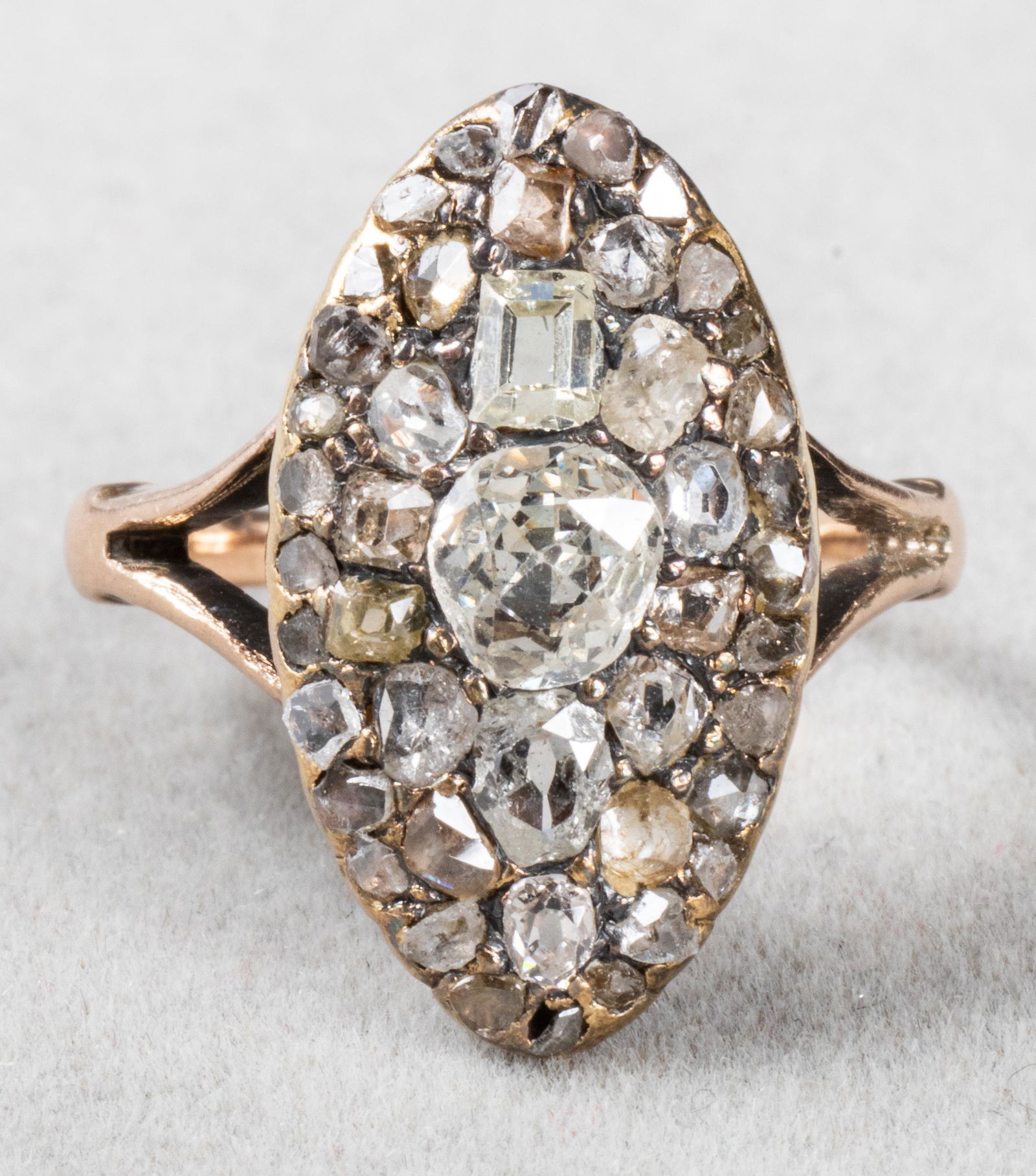 Edwardian / Victorian 14K Rose Gold Diamond Ring (1 of 5)