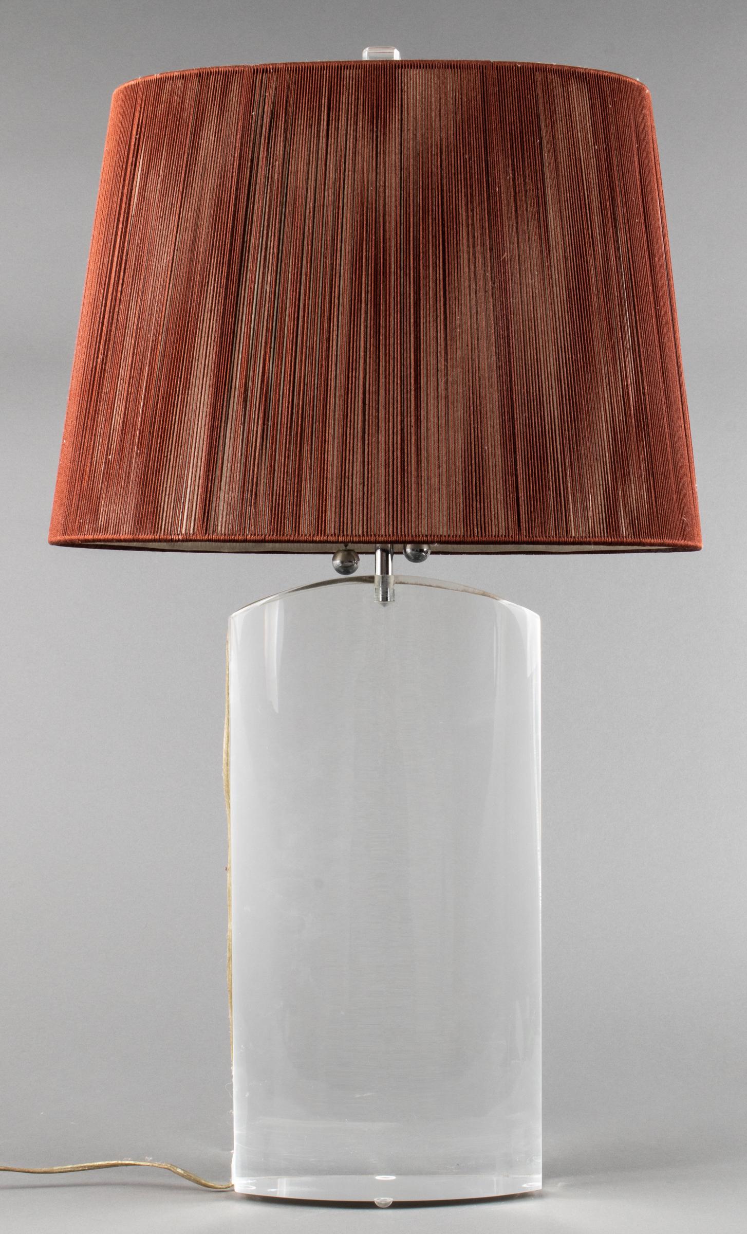 Karl Springer Attributed Modern Acrylic Table Lamp (1 of 8)