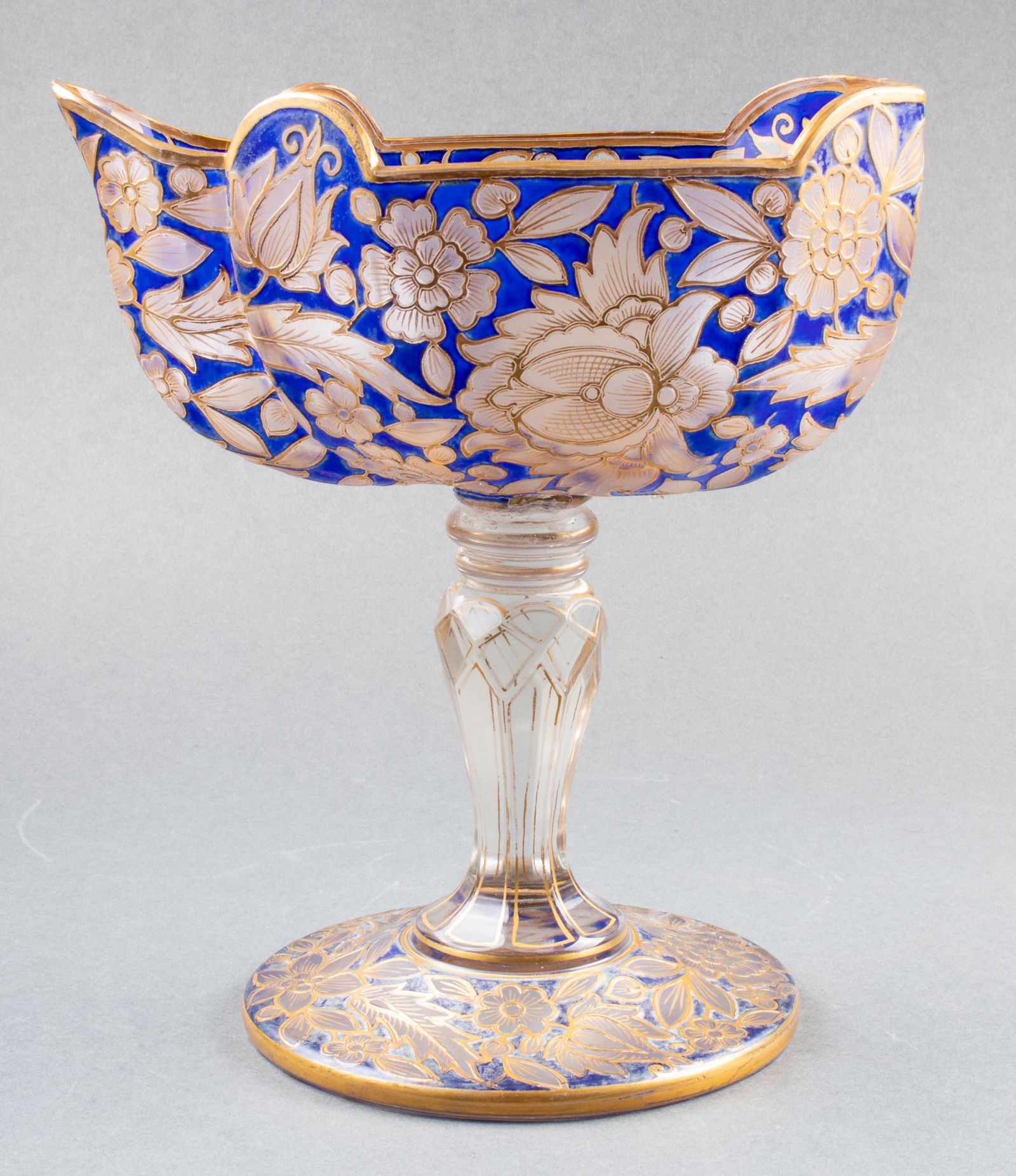 Moser Manner Cobalt & Gilt Glass Libation Cup (1 of 11)