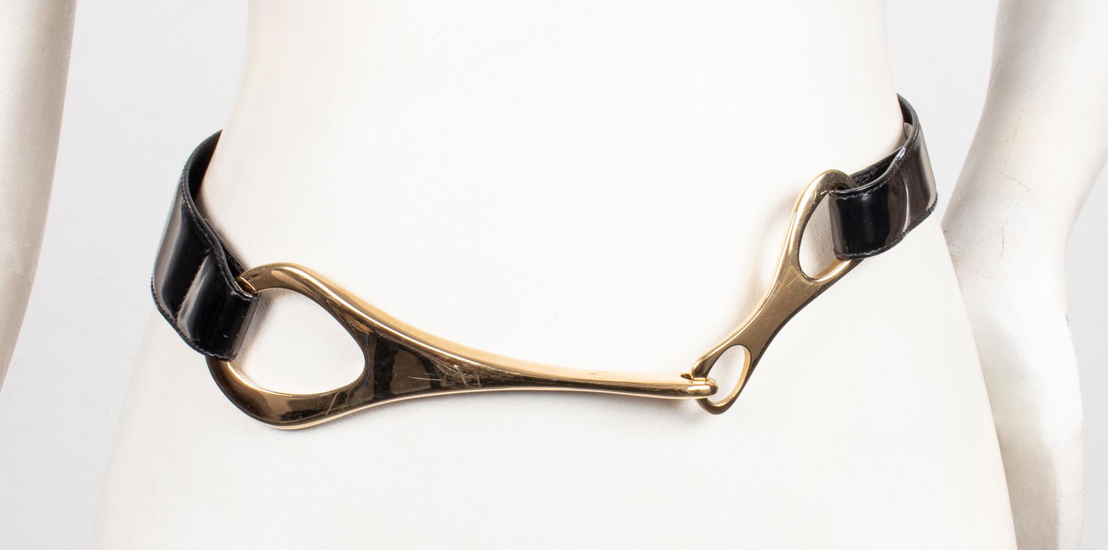 Gucci Patent Leather Belt W Abstract Buckle (1 of 8)