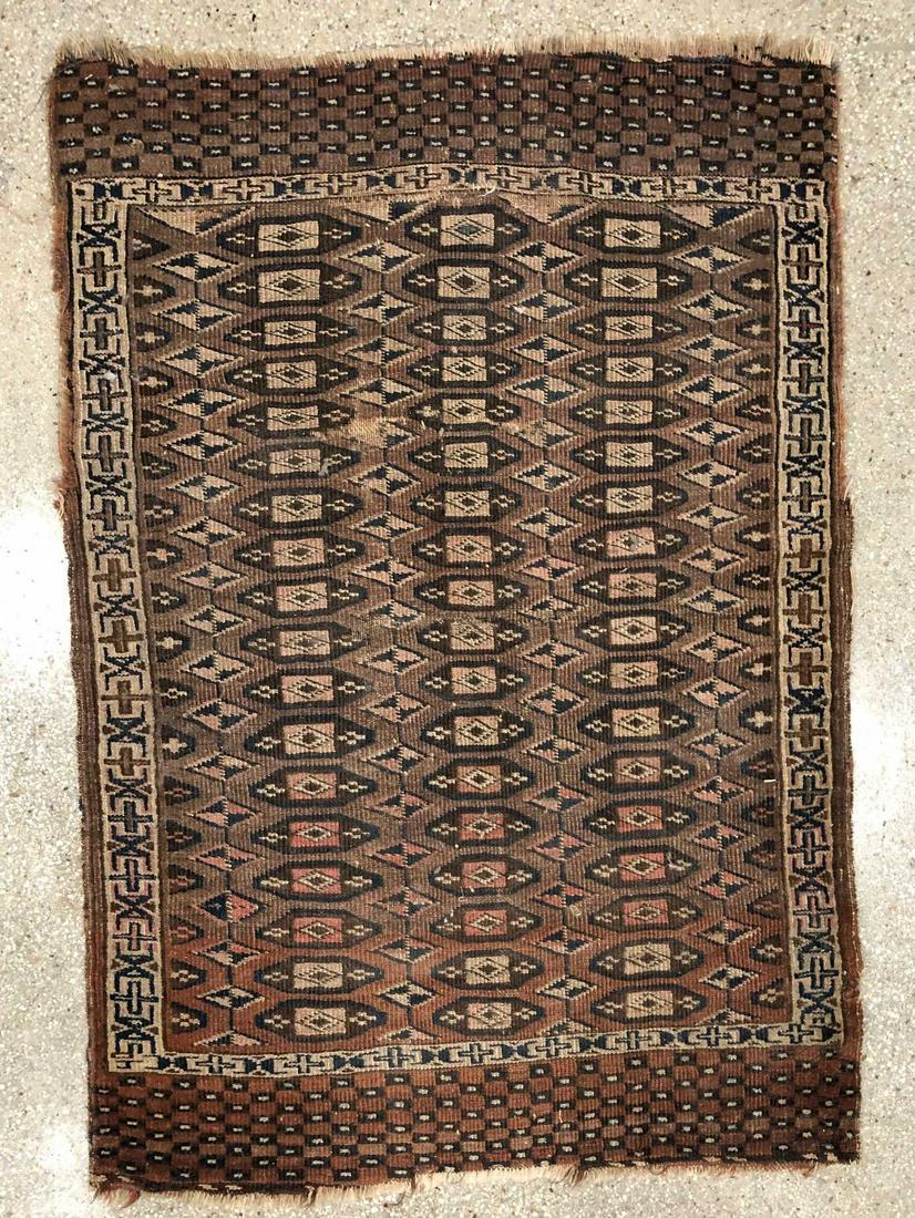 Bokhara Persian Rug / Mat, 3' 10" x 2' 7.5" (1 of 5)