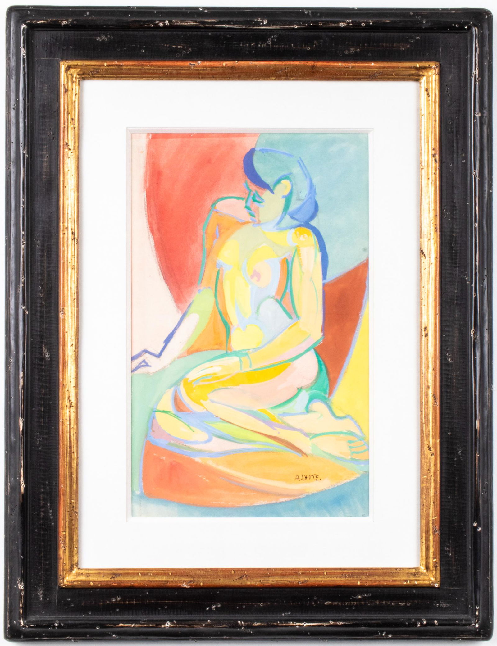 André Lhote "Nu Assis" Gouache & Watercolor (1 of 10)