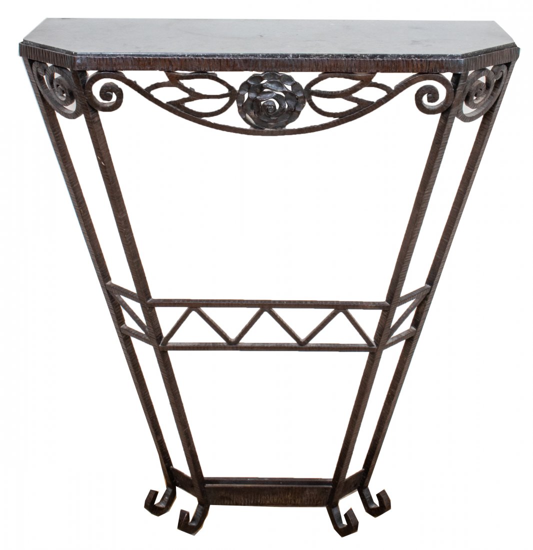 Edgar Brandt Attr. Art Deco Console Table (1 of 5)