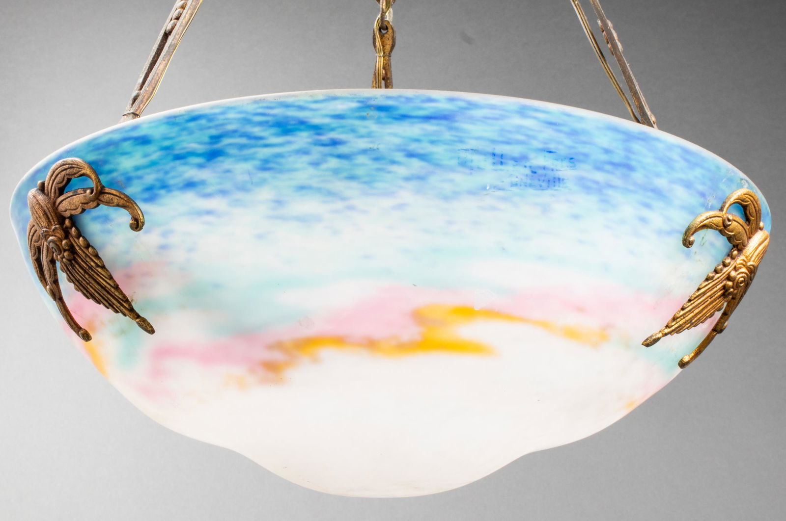 Muller Frères Art Deco Glass Pendant Chandelier (1 of 7)