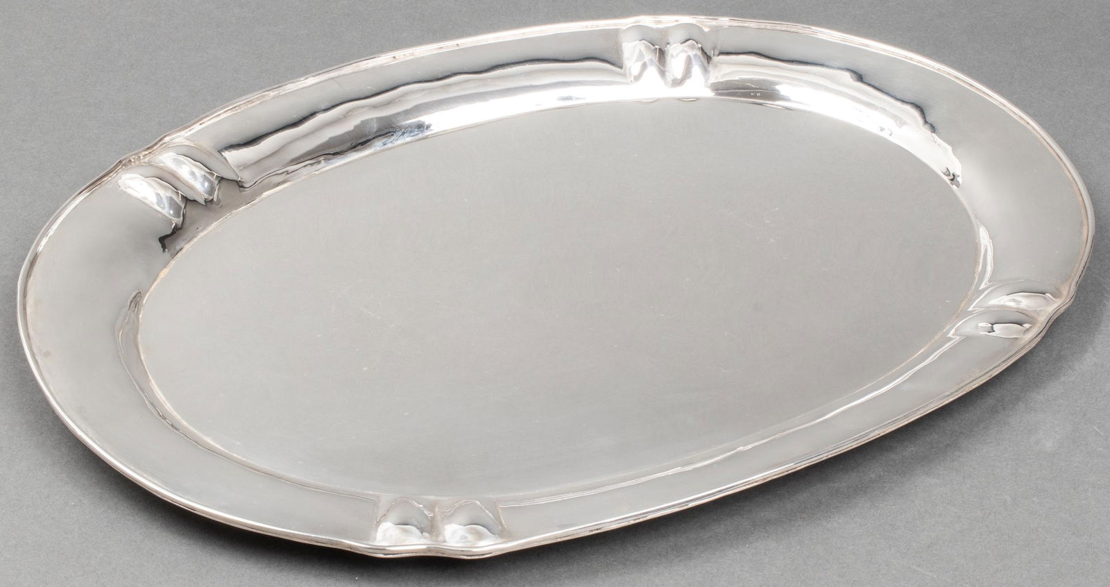 German Silver Hammered Serving Tray (1 of 8)
