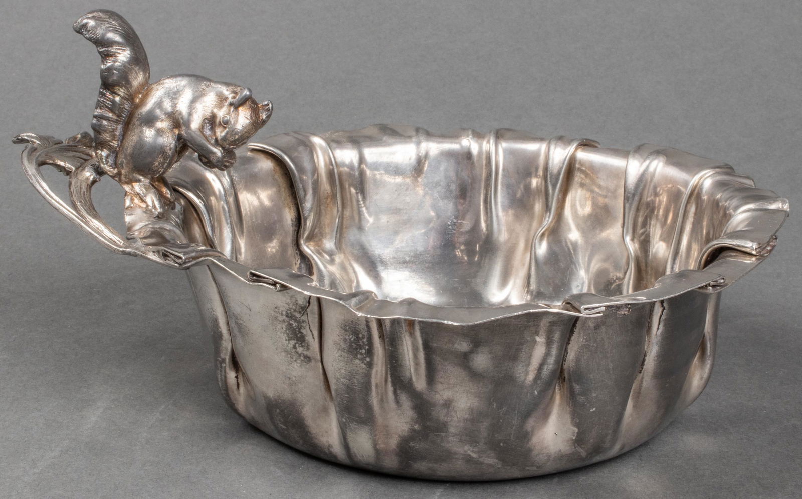 Chinese Export Silver "Squirrel" Bowl (1 of 11)