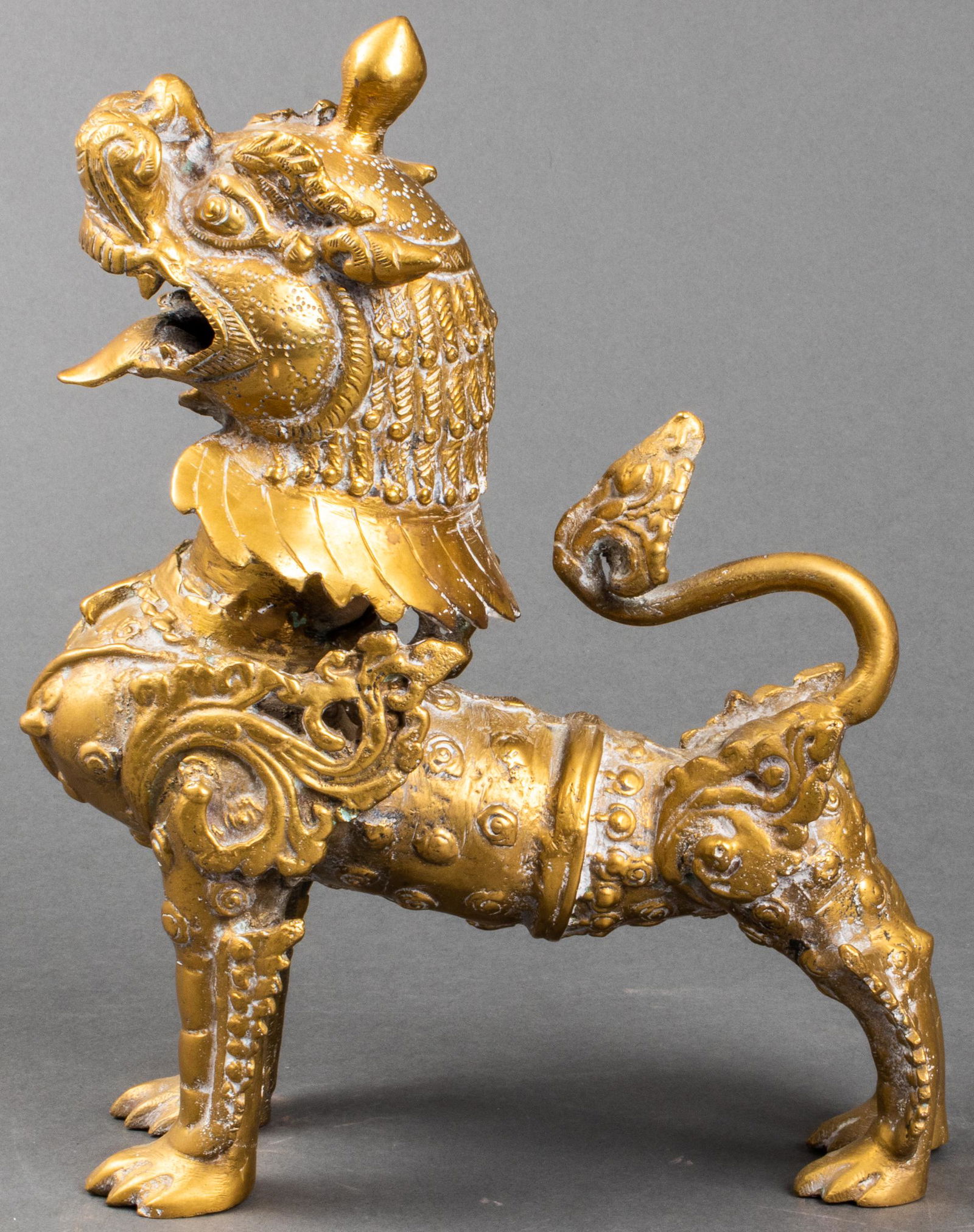 Chinese Tibetan Bronze Foo Dog Sculpture (1 of 9)