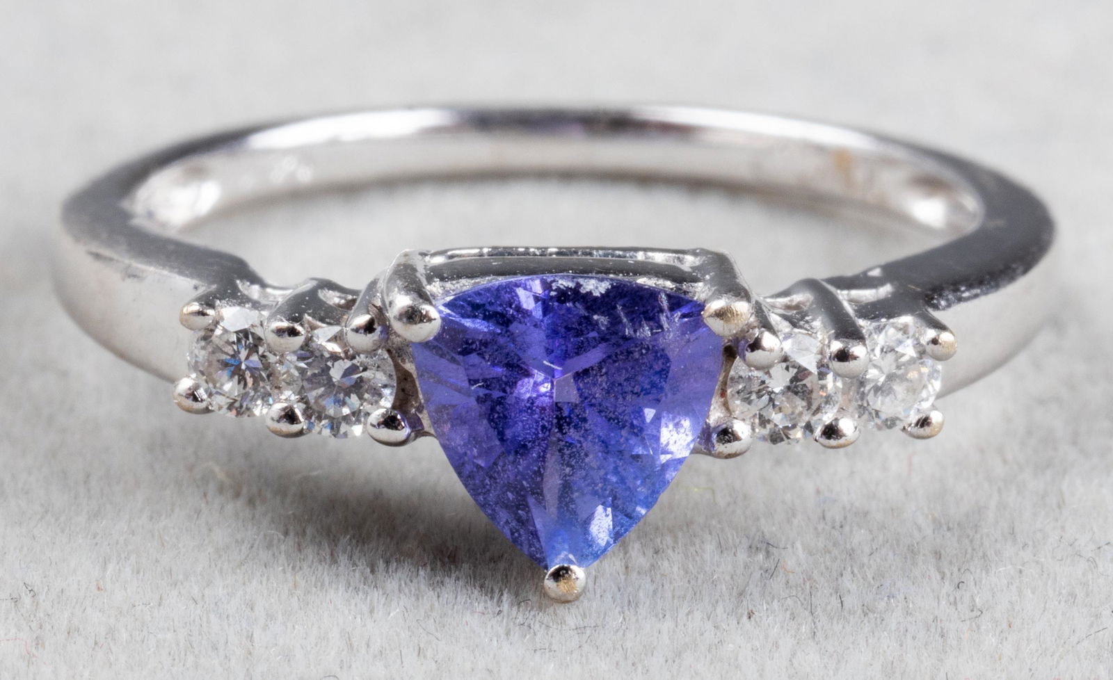 14K White Gold Tanzanite & Diamond Ring (1 of 4)
