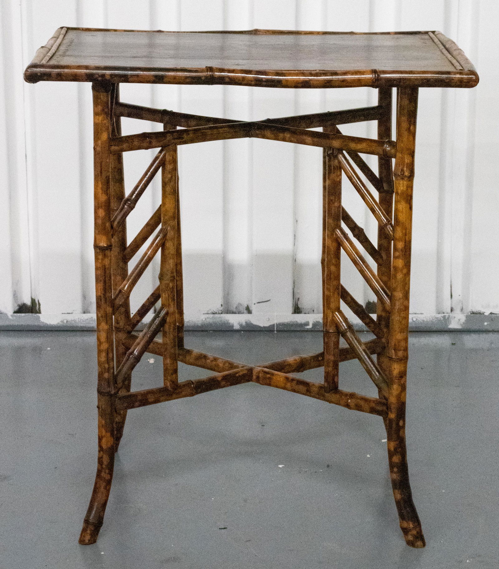 Regency Style Lacquered Bamboo Side Table (1 of 6)