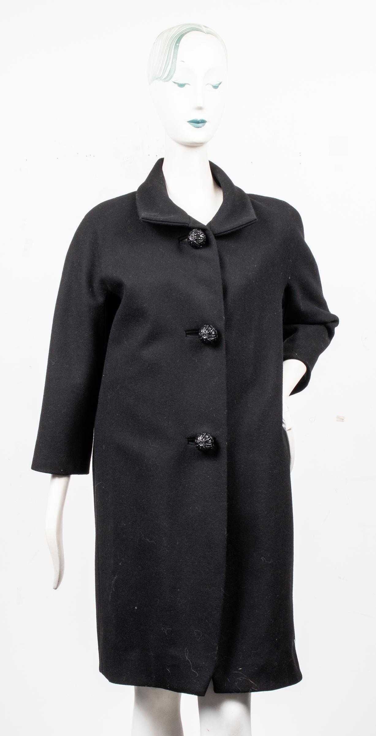Balenciaga Black Wool Coat (1 of 6)