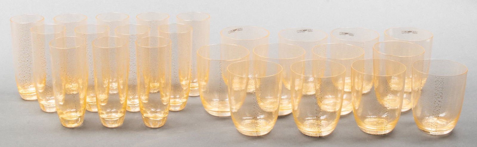 Nason Moretti Murano Aventurine Glasses, 23 Pcs. (1 of 7)