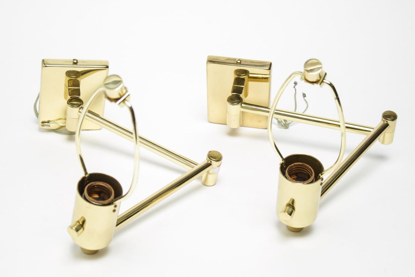 Hinson Brass Swing-Arm Wall Sconces, Pair (1 of 2)