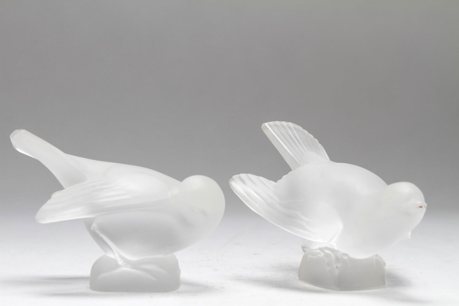 Lalique Crystal "Moineau" Sparrow Paperweights, 2 (1 of 6)