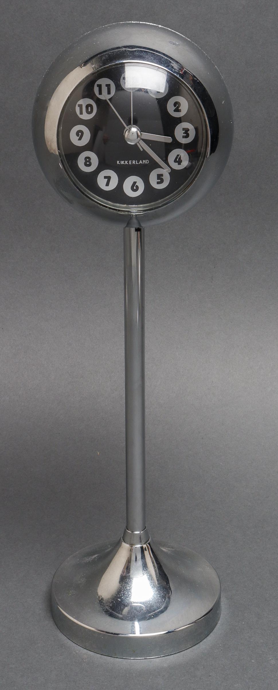 Kikkerland Space Age Style Chrome Alarm Clock (1 of 7)