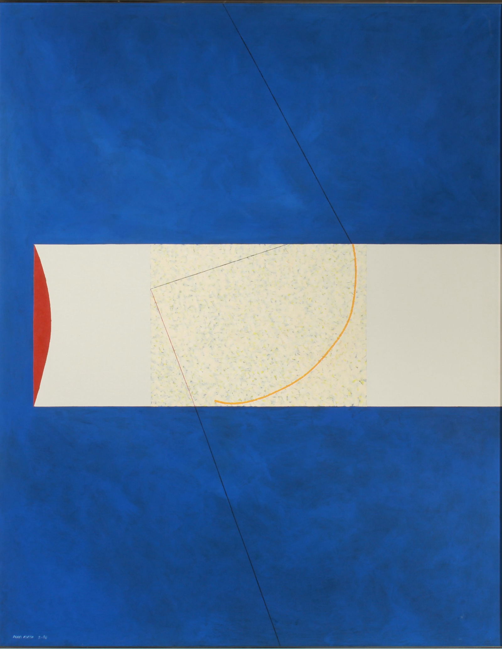 Evan Asato "Composition in Blue" Acrylic on Canvas (1 of 9)