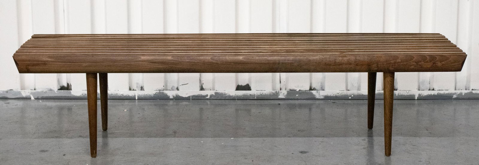 George Nelson Style Wood Slat Bench / Coffee Table (1 of 6)