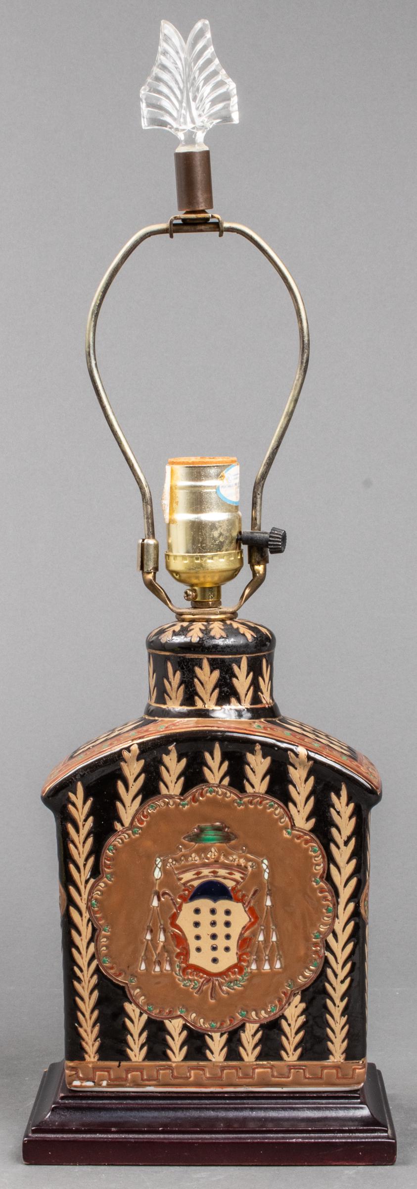 Ceramic Table Lamp with Armorial Motif (1 of 4)