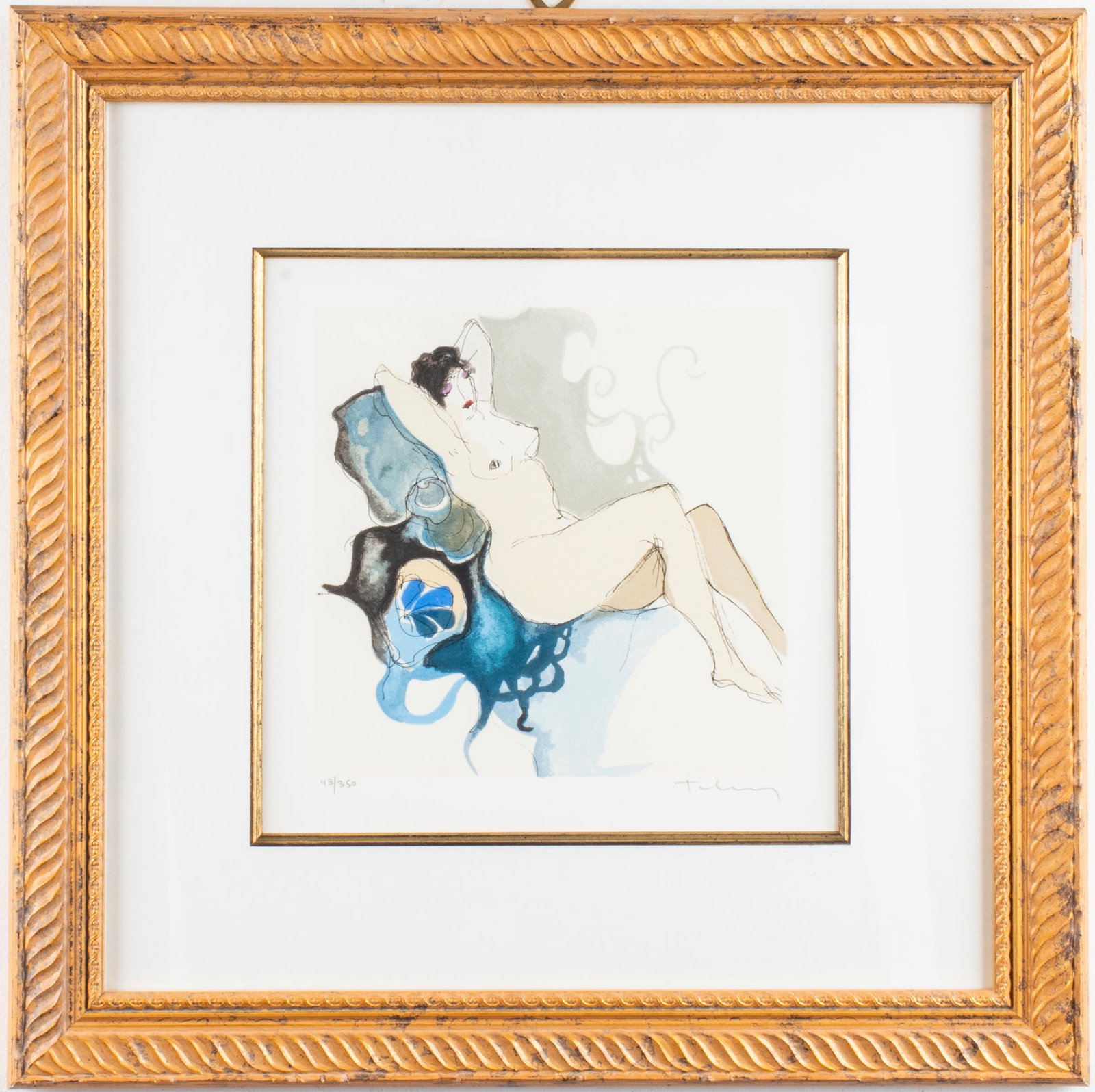 Itzchak Tarkay, "Seasons of the Year," Serigraph: Itzchak Isaac Tarkay (Austrian/Israeli, 1935-2012), "Seasons of the Year - May," 1994, serigraph, pencil signed lower right and numbered lower left. Image: 9.5" H x 9.5" W (with margins); frame: 17.75