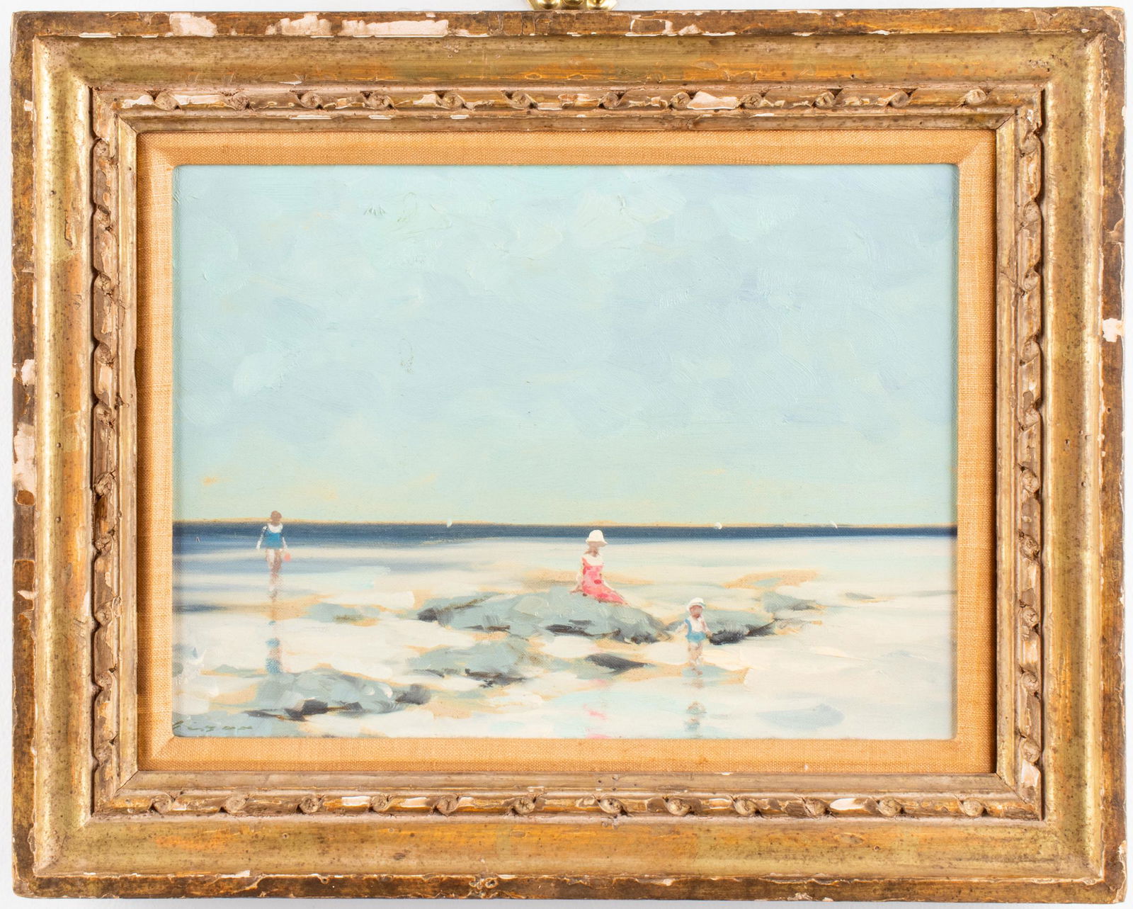 Andre Gisson "Children in a Seascape," Oil (1 of 6)